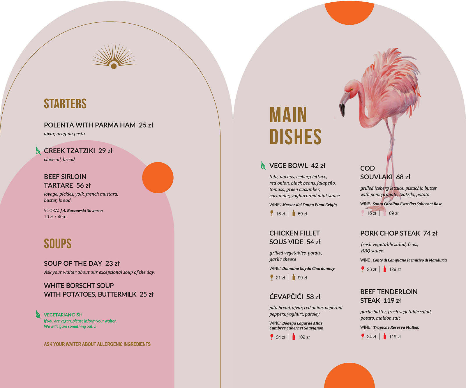 DOMOLO Starters, Soups, Main Dishes